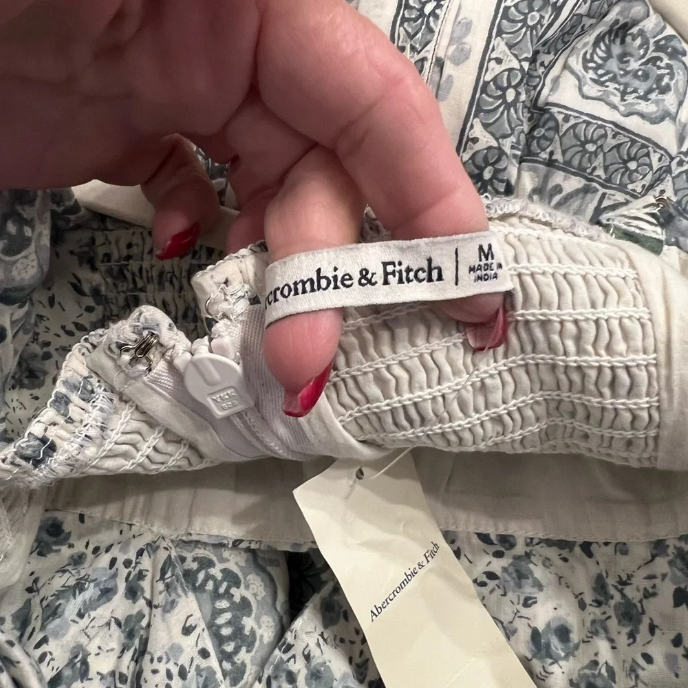 Abercrombie & Fitch Green and White Maxi Dress
